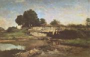 Charles-Francois Daubigny The Flood-Gate at Optevoz (mk05) china oil painting reproduction